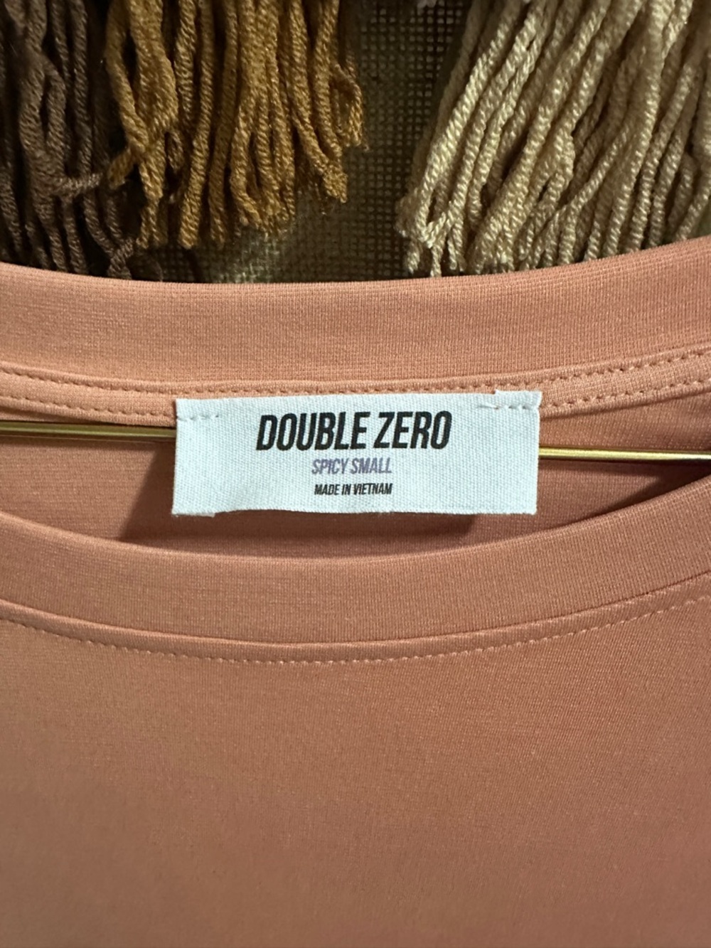 Double Zero Rusty Peach Short Sleeve Knit Dress - Picture 2 of 2
